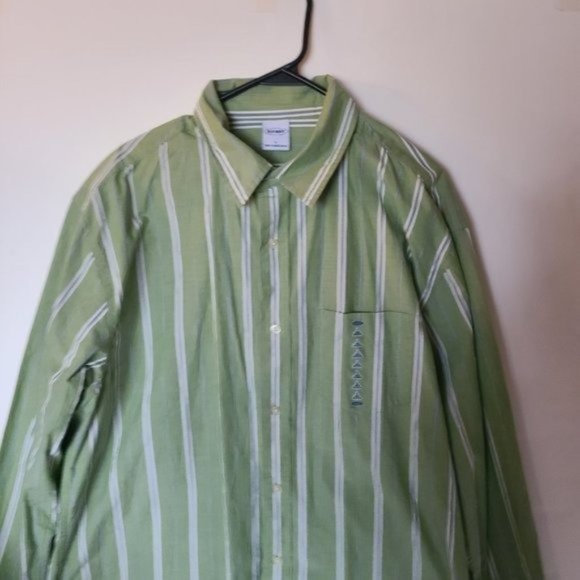 Old Navy Green Striped Shirt Long Sleeve L NWT‎ - Picture 14 of 14